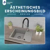 VBChome Granitspüle 59 x 44 cm Grau Einzelbecken Produktbild-Vorschau 7