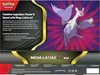 The back of a Pokemon TCG Mega Latias ex Box. Produktbild-Vorschau