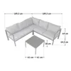 SVITA MISSOURI Gartenlounge 4tlg. Outdoor Sofa Set aus Produktbild-Vorschau 4
