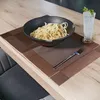 Intirilife 6x set de table en PVC marron - 45 x 30 cm - set Voir les images du produit 4