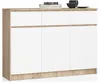 Kommode AKORD K140 Sonoma-Eiche 138 cm 3 Türen 3 Schubladen Produktbild-Vorschau 1