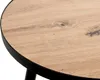 HAKU Beistelltisch Eiche hell, schwarz  - MDF, Metall, Produktbild-Vorschau 3