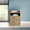 Nachtkommode "Lumo" in Artisan Eiche mit 2 Schubladen. Produktbild-Vorschau 3