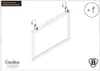 An illustration showing how to install screws into a frame. Produktbild-Vorschau