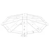 A technical drawing of a metal pavilion roof connector with dimensions. Anteprima dell’immagine prodotto
