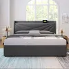 MODFU Boxspringbett Hydraulisches 140 x 200 cm mit USB Typ Produktbild-Vorschau 2