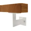 A close-up shot of a wooden handrail mounted on a white bracket against a white background. Podgląd zdjęcia produktu