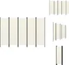 vidaXL Divisorio 5 pezzi bianco crema 250x180 cm - Divisori Anteprima dell’immagine prodotto 1