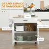 HOMCOM Dessert îlot de cuisine multi-rangements 1 tiroirs 1 Voir les images du produit 3