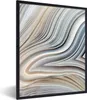 MuchoWow® Gerahmtes Poster Marmoroptik - Stein - Linien - Produktbild-Vorschau 1