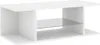 A white TV stand with a glass shelf. Náhľad obrázku produktu