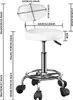 2er-Set Rollhocker Arbeitshocker mit Rückenlehne Drehhocker Produktbild-Vorschau 3