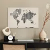 MuchoWow® Poster Weltkarte - Beige - Schwarz - Weiß 60x40 Produktbild-Vorschau 3