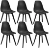 [en.casa] 6x Design Stuhl 83 x 54 x 48cm Schwarz Esszimmer Produktbild-Vorschau 1