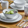 Kombiservice Blueline 24-teilig Porzellan weiß mit blauem Produktbild-Vorschau 2