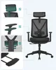 Collage of images showing features of an ergonomic office chair with diagrams and callouts. Náhled obrázku produktu