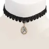 Gothic Samt Halsband Choker Strass Perlen Modell 5 Produktbild-Vorschau 1
