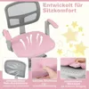 Chaise de bureau enfant, hauteur réglable 41-52 cm, rose Voir les images du produit 3