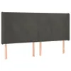vidaXL Kopfteil mit Ohren Dunkelgrau 163x16x118/128 cm Samt Produktbild-Vorschau 1