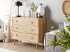 BELIANI Kommode Heller Holzfarbton Rattan Faserplatte Produktbild-Vorschau 2