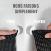 Lot de 4 porte-serviettes en acier inox, design rond, Voir les images du produit 2