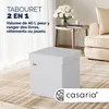 CASARIA® 2x Tabouret cube blanc avec espace de rangement Voir les images du produit 2