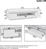 A diagram showing the dimensions of a white TV lowboard. Podgląd zdjęcia produktu