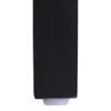 A close-up view of the bottom of a dark-colored furniture leg with a white protective cap. Podgląd zdjęcia produktu