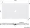 SONNI SMC Duschwanne Quadratische, 150x90 cm, mit Produktbild-Vorschau 7