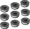 A set of nine black and white spools of trimmer line. Produktbild-Vorschau