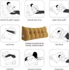 Großes ergonomisches Keilkissen Kopfteilkissen aus Cord, Produktbild-Vorschau 4
