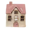 Clayre & Eef Teelichthalter Haus 13x10x16 cm Beige Rosa Produktbild-Vorschau 1