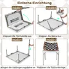 COSTWAY 90 cm inklapbare speeltafel, vierkante tafel met Productafbeelding-voorbeeld 4