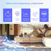 A person relaxing on a couch in a living room with underfloor heating. Náhled obrázku produktu