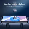 A screen protector is shown being tested for durability against a falling ball, with text overlay describing its features. Produktbild-Vorschau