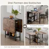 Mondeer Table de cuisine pliante avec 2 étagères et Voir les images du produit 4