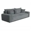 Cord Schlafsofa 3-Sitzer 265 x 105 cm Grau mit Produktbild-Vorschau 4
