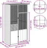 vidaXL Voliéra sivá 115x78x200 cm Pozinkovaná oceľ Náhľad obrázku produktu 6