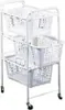 Metaltex Opbergrek met Wielen + 3 Manden 30x38x68 cm Wit Produktbild-Vorschau 2