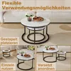 okwish 2-in-1-Couchtisch Tischplatte in Marmoroptik, Produktbild-Vorschau 6
