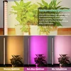 A collage showing a vertical LED grow light and plants under different light spectrums. Náhľad obrázku produktu