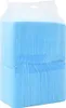 A stack of light blue dog pee pads in clear plastic packaging. Produktbild-Vorschau