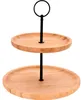EXCELLENT HOUSEWARE Etagere aus Bambus Kuchenplatte Produktbild-Vorschau 4