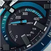 A close-up view of a watch face with a speedometer-like display. Produktbild-Vorschau