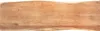 A top-down view of a wooden tabletop with a live edge. Produktbild-Vorschau