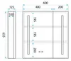 Armoire À Miroir Rea M1015-60 60X65 Led Blanc Voir les images du produit 9