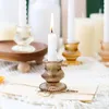 Omgoods - Set van 6 Ribbelglas Kaarsenhouders in Amber Productafbeelding-voorbeeld 4
