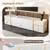 Merax Luxus-TV-Schrank mit Goldkanten, TV-Lowboard mit 4 Produktbild-Vorschau 3