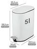 WENKO Kozmetický kôš Mod Collungo voľne stojací biely kôš s Náhľad obrázku produktu 4