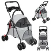 Hundebuggy Faltbar Jogger Katzenbuggy mit Netzfenstern Produktbild-Vorschau 2